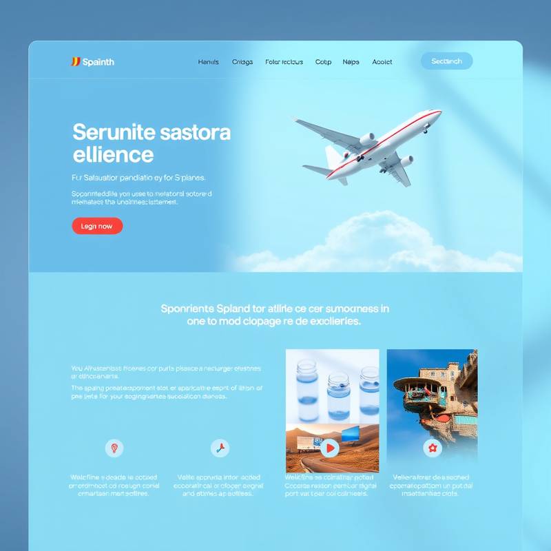 Captura de pantalla del rediseño del sitio web de una importante aerolínea española.