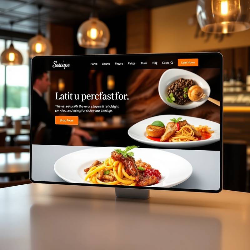 Diseño web de un restaurante de alta cocina con fotografías de alta calidad de sus platos estrella.